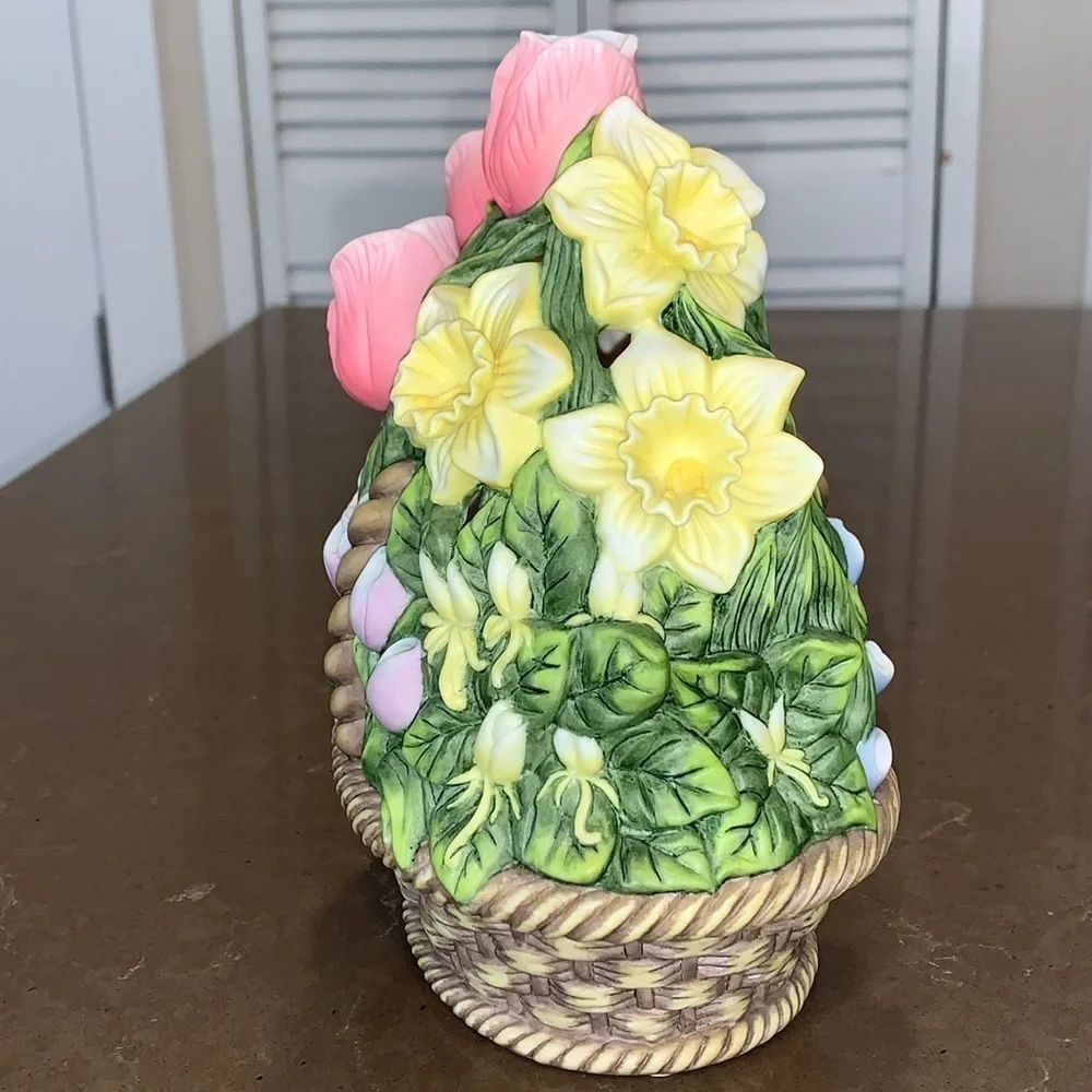 NiB PartyLite Floral Bouquet Tealight Candle Holder P7747 - Picture 3 of 8
